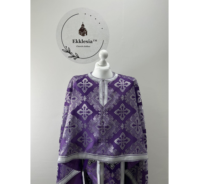 Greek-style Lent vestment for priest - Liturgical vestment set - Phelon, stole