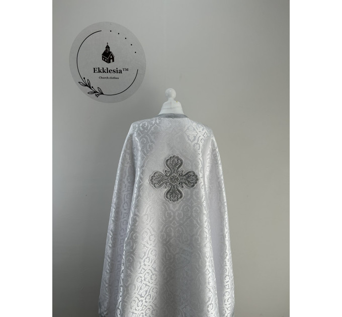 Greek style priest vestment- White phelon - Orthodox ordination vestment set