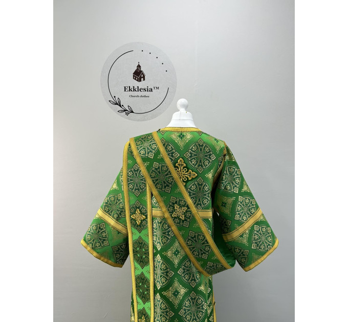 Brocade vestment for protodeacon - Stichar and orar - Sticharion, orarion, cuffs