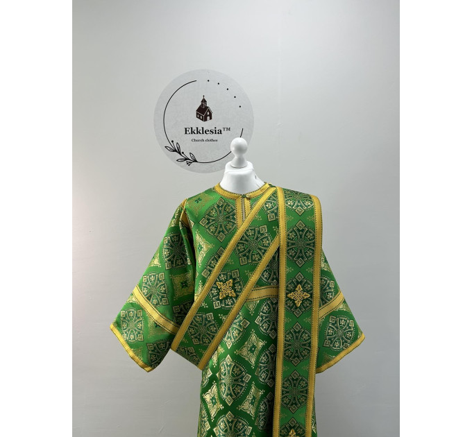 Brocade vestment for protodeacon - Stichar and orar - Sticharion, orarion, cuffs