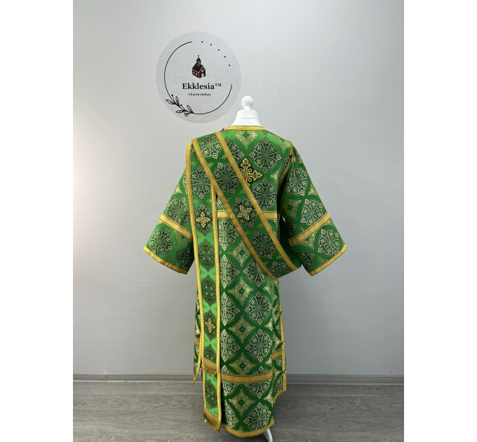 Brocade vestment for protodeacon - Stichar and orar - Sticharion, orarion, cuffs
