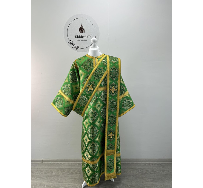 Brocade vestment for protodeacon - Stichar and orar - Sticharion, orarion, cuffs
