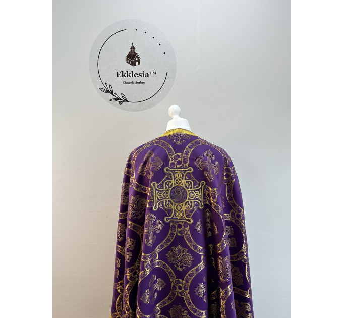Orthodox vestment set for Lent - Priest vestment set with Oranta cross