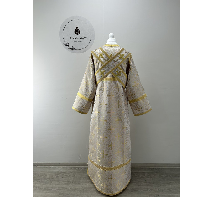Sticharion for subdeacon - Vestment in greek brocade - Single orar and stichar