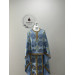 Vestment in blue brocade - Vestment set for priest - Liturgical set