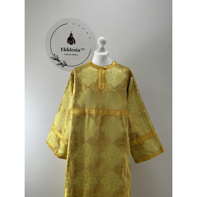 Gold altar boy sticharion - Reader robe - Brocade vestment - Stikhar