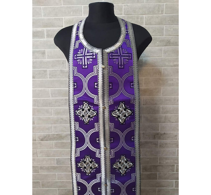 Stole and cuffs in brocade - Priest's communion set - Orthodox church