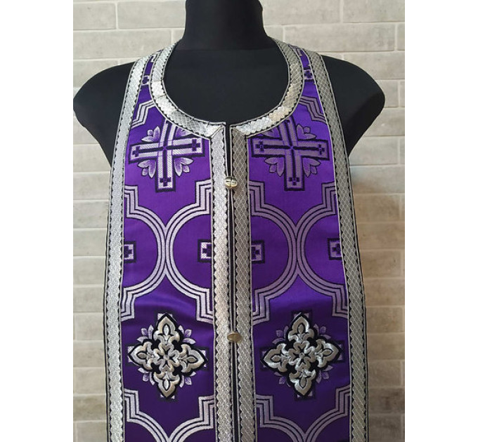 Stole and cuffs in brocade - Priest's communion set - Orthodox church