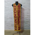 Red stole and cuffs in brocade - Priest's communion set - Orthodox red set