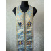 Stole and cuffs in brocade - Priest's communion set - Orthodox priest's cloth