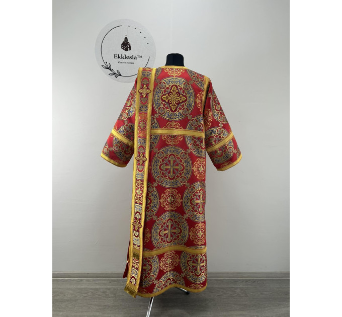 Deacon vestments set in metallic brocade - Protodeacon's sticharion in metallic