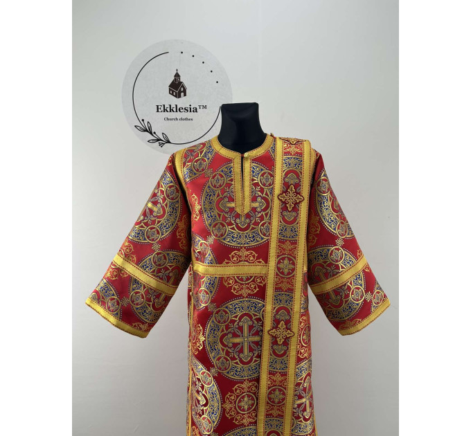 Deacon vestments set in metallic brocade - Protodeacon's sticharion in metallic