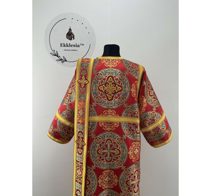 Deacon vestments set in metallic brocade - Protodeacon's sticharion in metallic