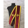 Double orarion in velvet - Protodeacon's orarion - Orthodox double orarion