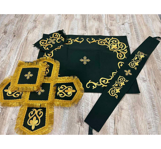 Embroidered priest vestment - Liturgical priest vestment with embroidery