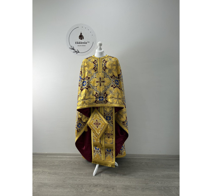 Greek style vestment for priest - Orthodox liturgical vestment in brocade