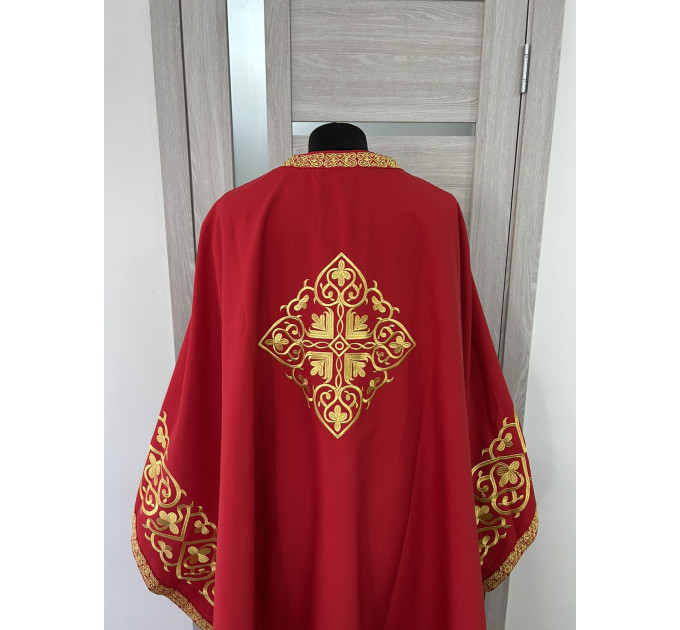 Embroidered priest vestment - Liturgical priest vestment with embroidery