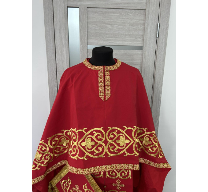 Embroidered priest vestment - Liturgical priest vestment with embroidery