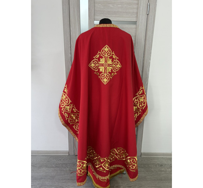 Embroidered priest vestment - Liturgical priest vestment with embroidery