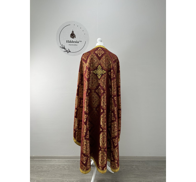 Greek-style Lent vestment for priest - Liturgical vestment set - Phelon, stole