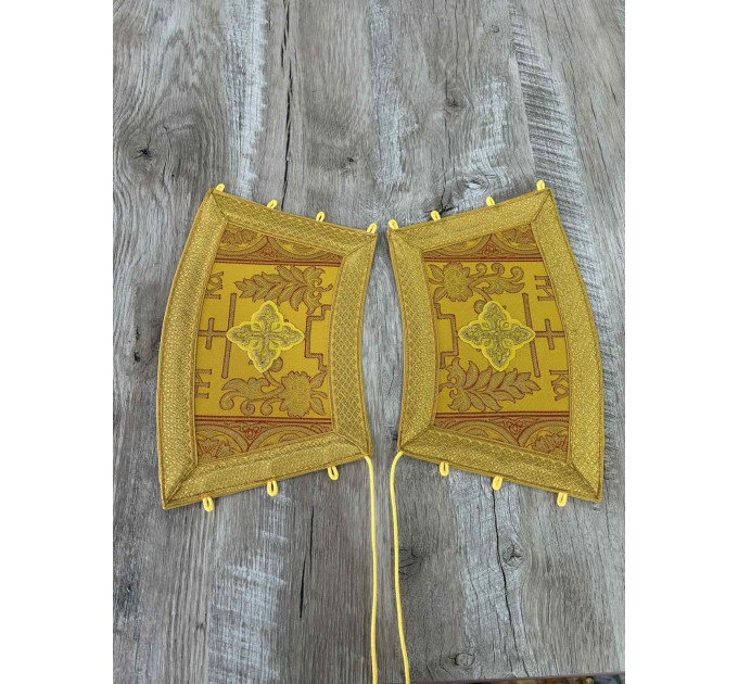 Stole and cuffs in brocade - Priest's communion set - Orthodox church set