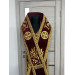 Bishop's embroidered communion set - Bishop Stole and cuffs in velvet fabric