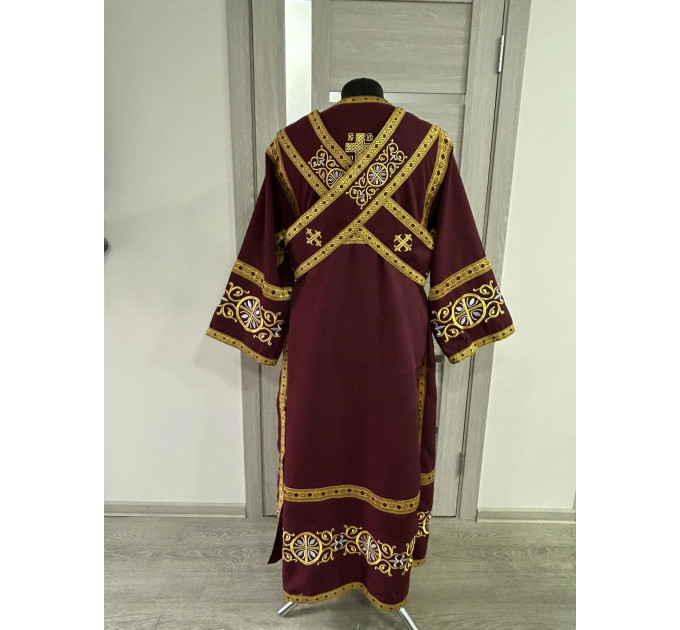Embroidered subdeacon's vestment set - Liturgical stichar and single orar