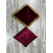 Pillow for cross - Altar cross stand in velvet - Embroidered cross pillow