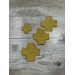 Set of crosses for Bishops vestment set - Embroidered patch crosses set
