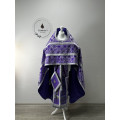 Slavic-style priest vestment for Lent - Orthodox set - Church brocade phelon